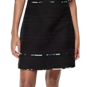 Kate Spade Blossom Tweed Skirt size 2 floral black